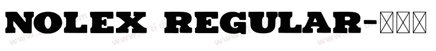 NOLEX Regular字体转换